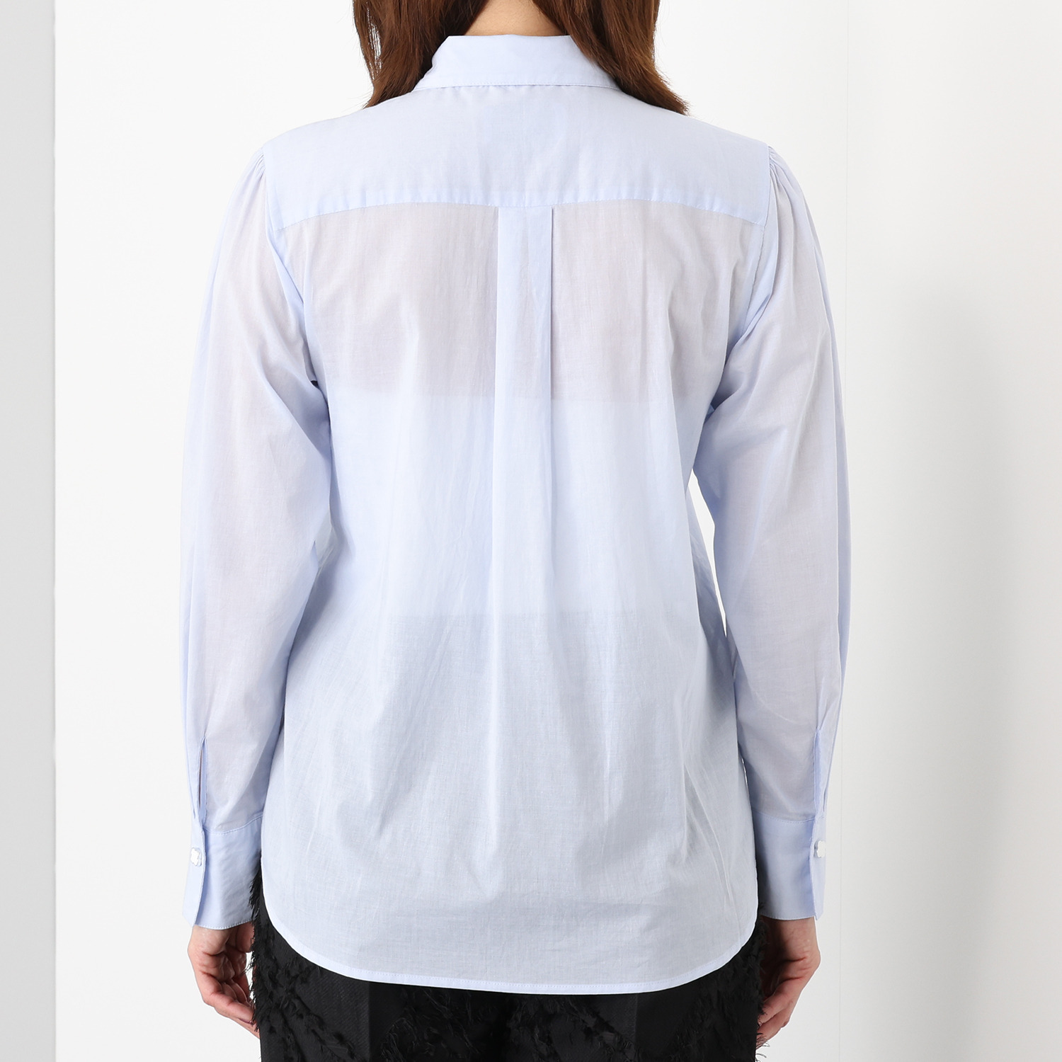 ヴィオラウィル コットン１００％ 爽やかな印象 上品な透け感のある ビッグポケットシャツ