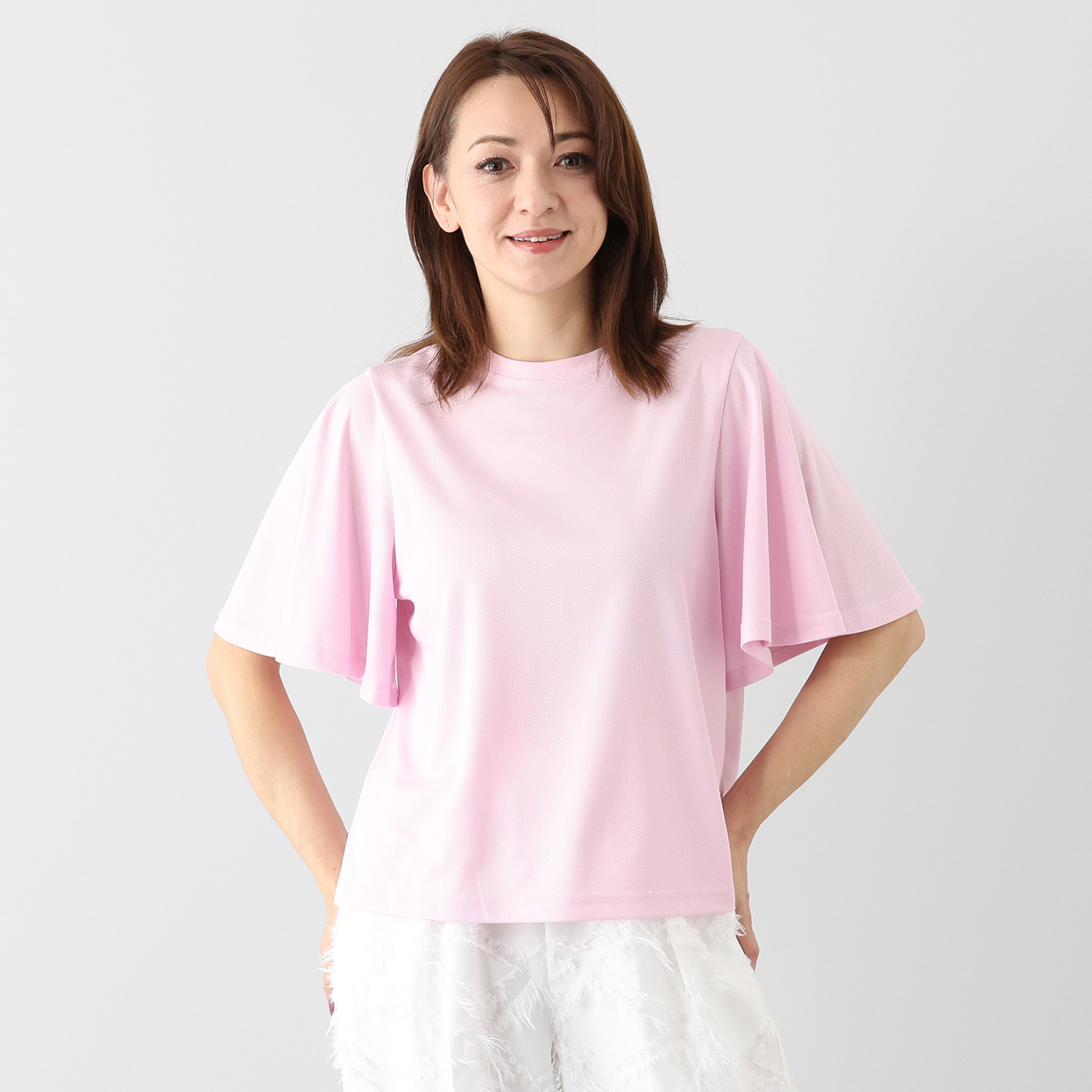 ヴィオラウィル すぐ乾く機能素材 スポーツエレガント フレアースリーブ サマになるＴシャツ