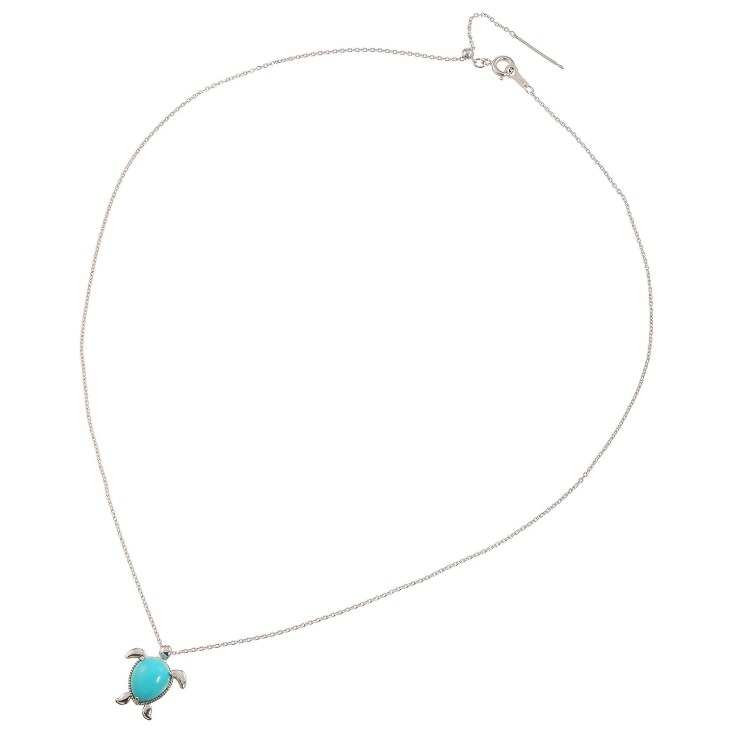 ドラマチック・ターコイズ シルバー アリゾナ産ターコイズ カメモティーフ ペンダント