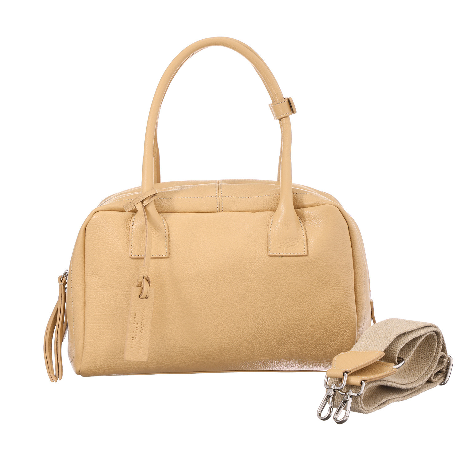 マルコマージ イタリア製 牛革 ショルダーベルト付 ボストンバッグ