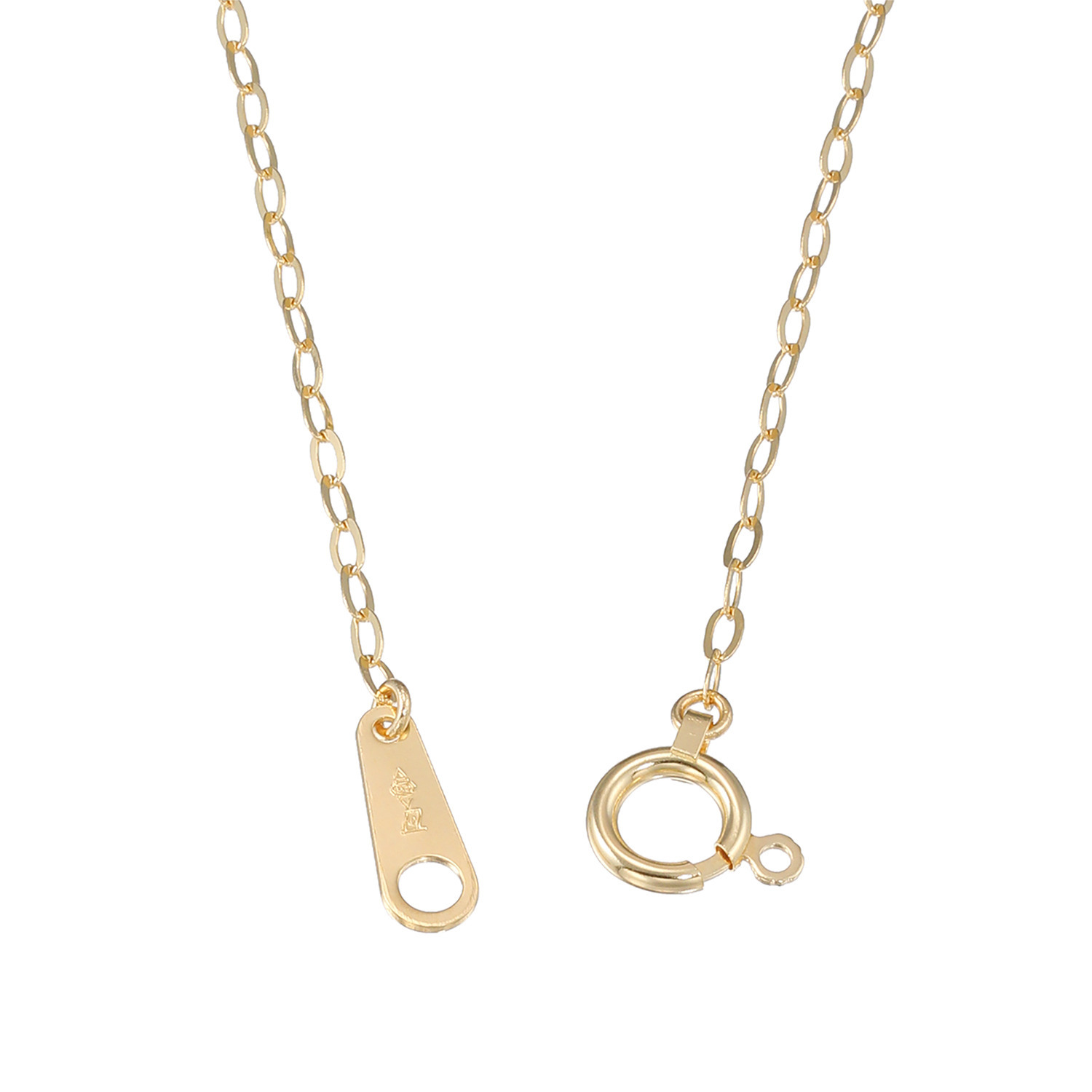 チェーンクリエイト １８Ｋ ひし形パーツアクセント ロングネックレス