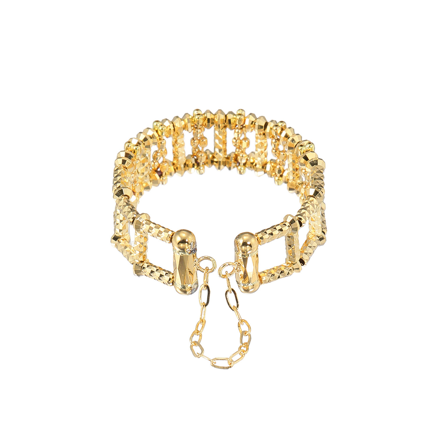 チェーンクリエイト １８Ｋ ダイヤモンドカットパーツ チェーン付 フレキシブルリング