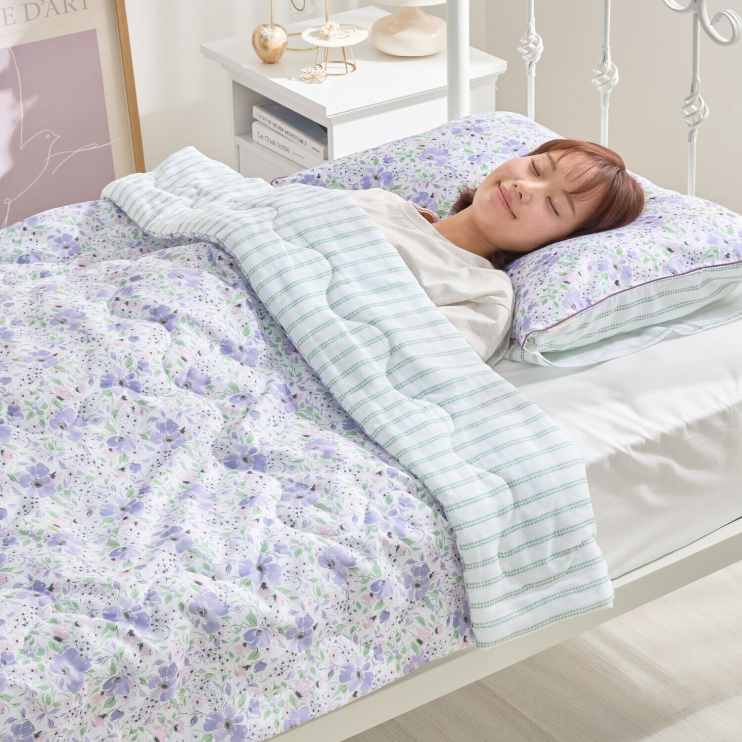 ローラアシュレイ ウィステリア 肌掛けふとん ＜シングル＞
