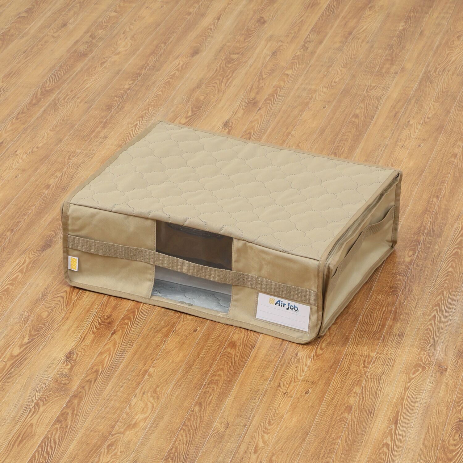 備長炭エアジョブ 大切な衣類などを つぶしすぎずに収納！ 軽圧縮収納ケース 同色２枚組 ＜小＞