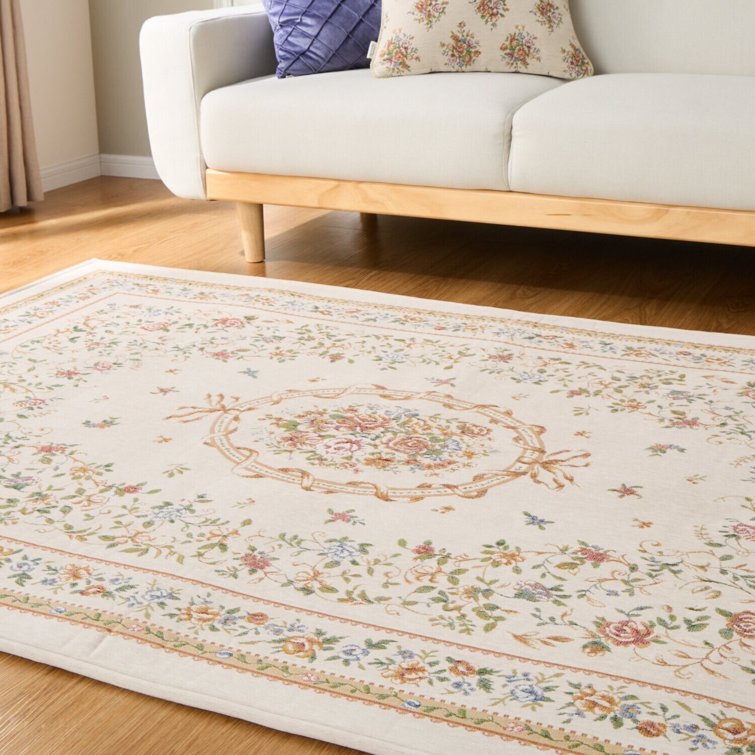 メゾン　ド　ノア はっ水・防ダニ 三層構造 シェニールゴブラン織 カーペット ＜１３０×１９０ｃｍ＞