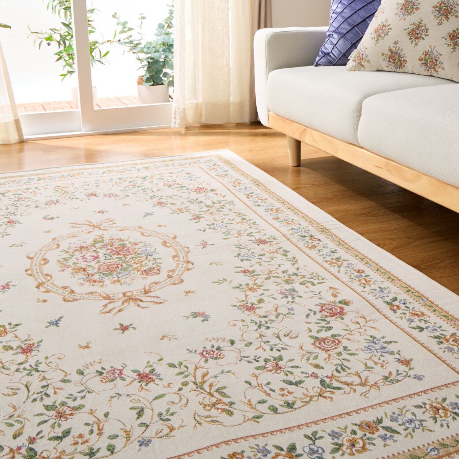 メゾン　ド　ノア はっ水・防ダニ 三層構造 シェニールゴブラン織 カーペット ＜１３０×１９０ｃｍ＞