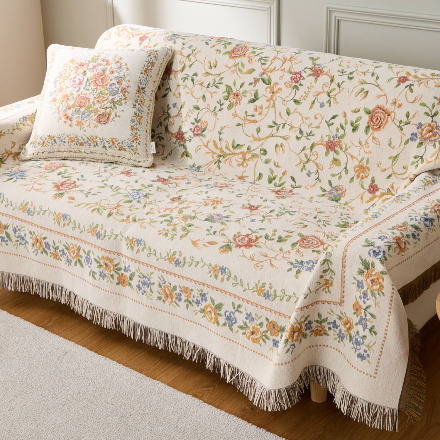 メゾン　ド　ノア はっ水 シェニールゴブラン織 マルチカバー ＜１９０×１９０ｃｍ＞