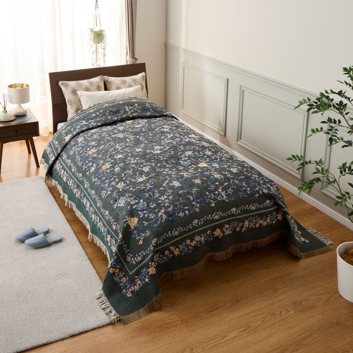 メゾン　ド　ノア はっ水 シェニールゴブラン織 マルチカバー ＜１９０×２４０ｃｍ＞