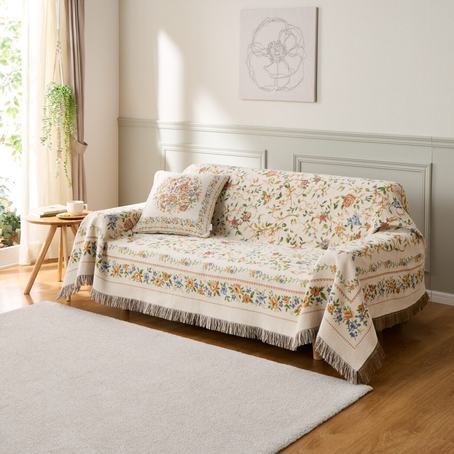 メゾン　ド　ノア はっ水 シェニールゴブラン織 マルチカバー ＜１９０×２４０ｃｍ＞