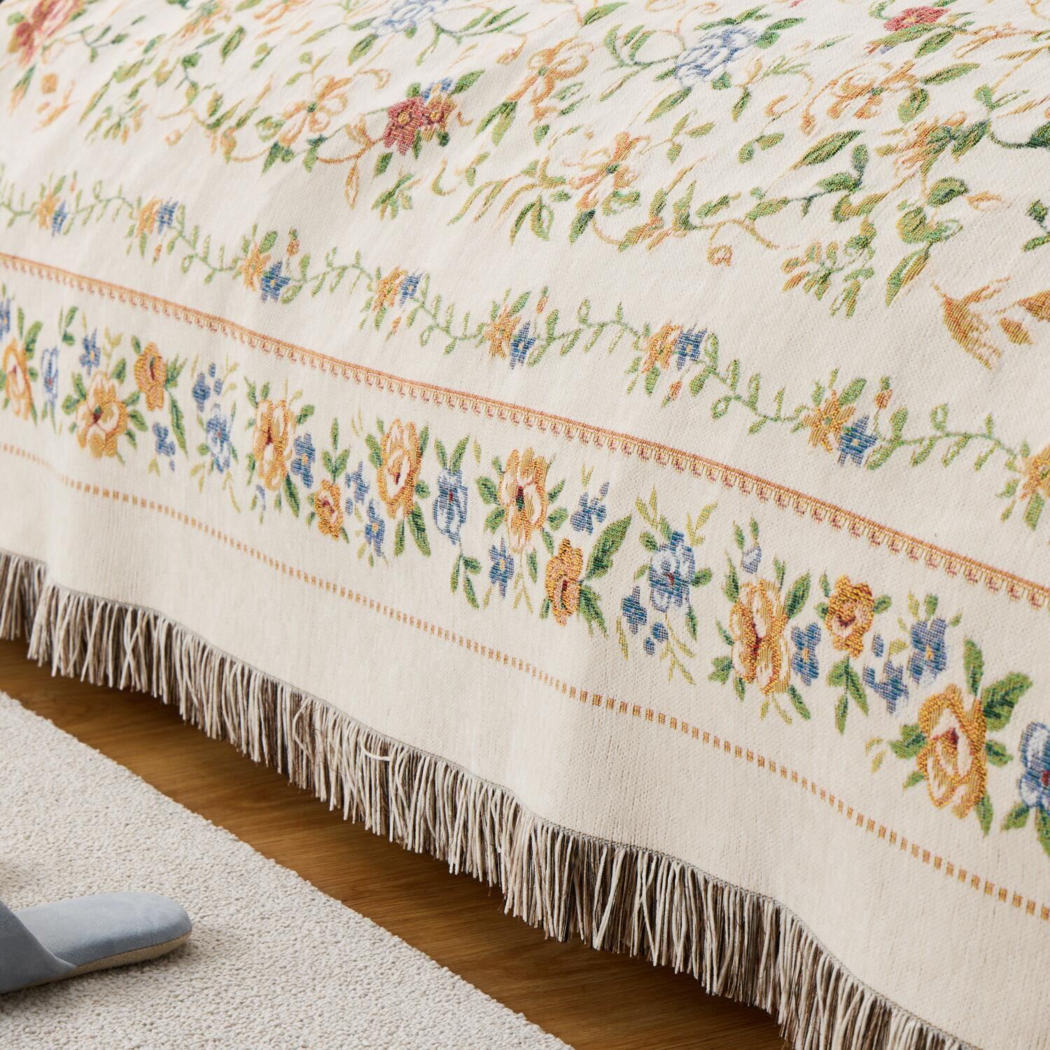 メゾン　ド　ノア はっ水 シェニールゴブラン織 マルチカバー ＜１９０×２４０ｃｍ＞