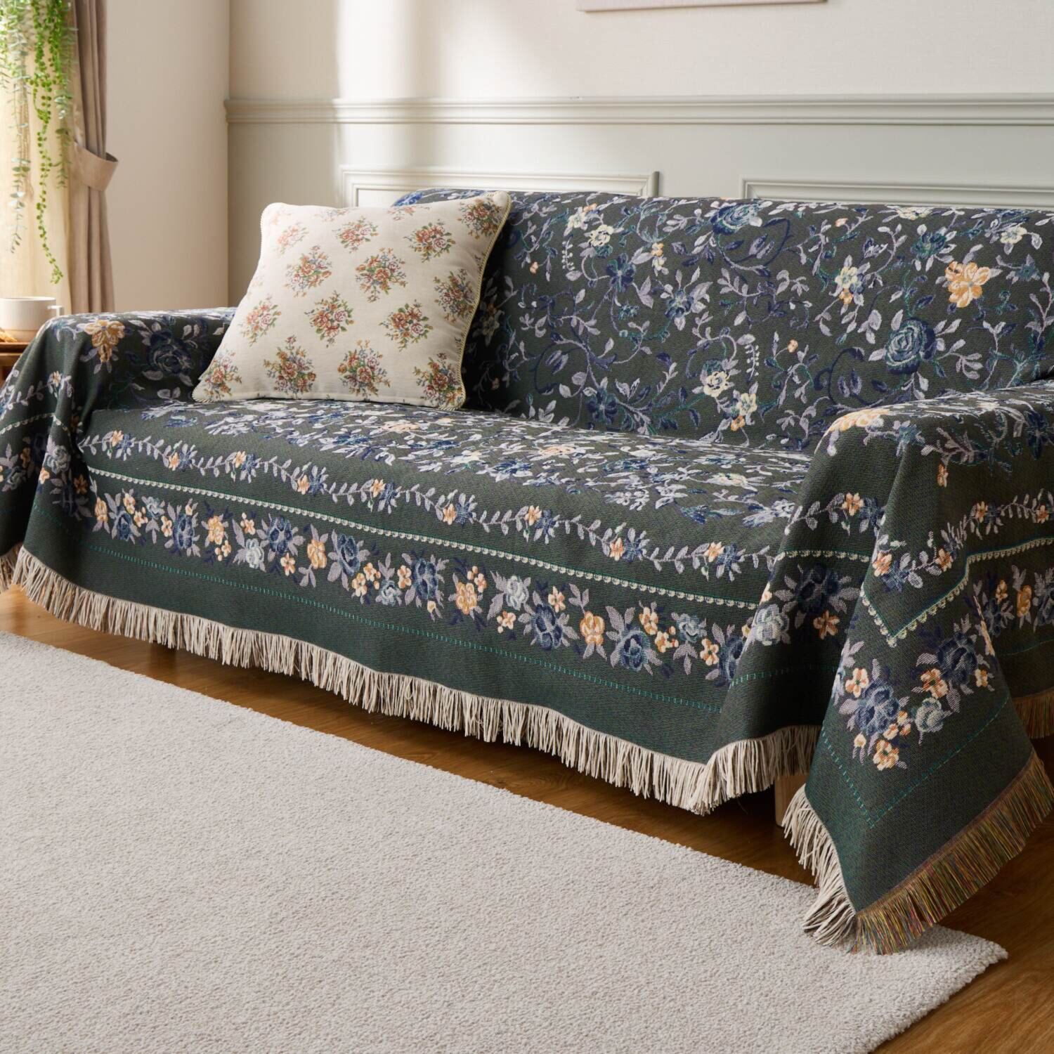 メゾン　ド　ノア はっ水 シェニールゴブラン織 マルチカバー ＜１９０×２４０ｃｍ＞