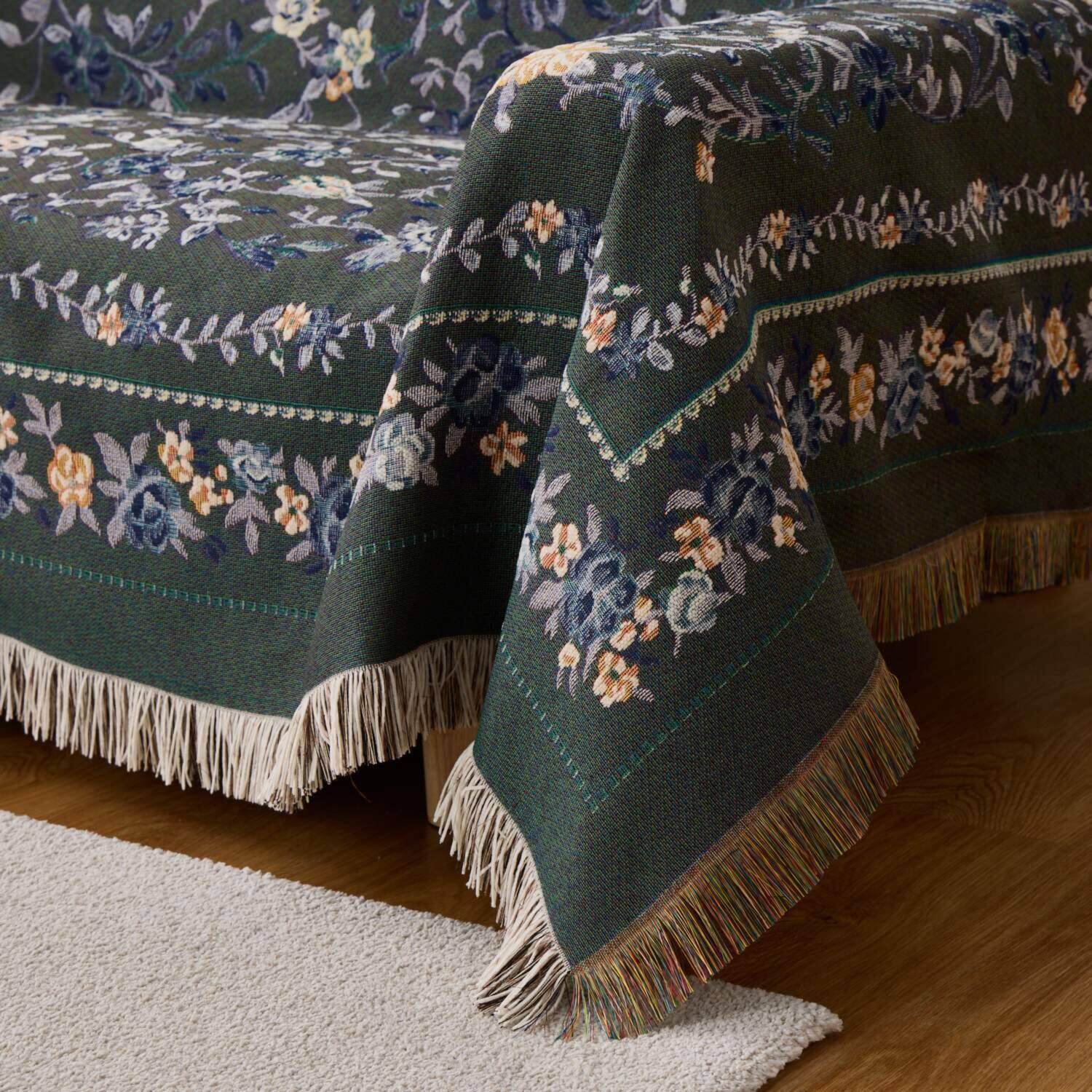 メゾン　ド　ノア はっ水 シェニールゴブラン織 マルチカバー ＜１９０×２４０ｃｍ＞