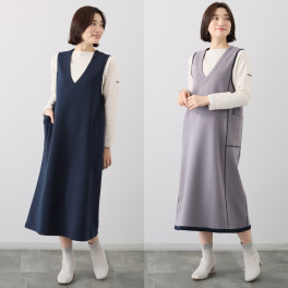 ベネディクション× オールフロント 前後表裏で着られる ４ウェイ ジャンパースカート