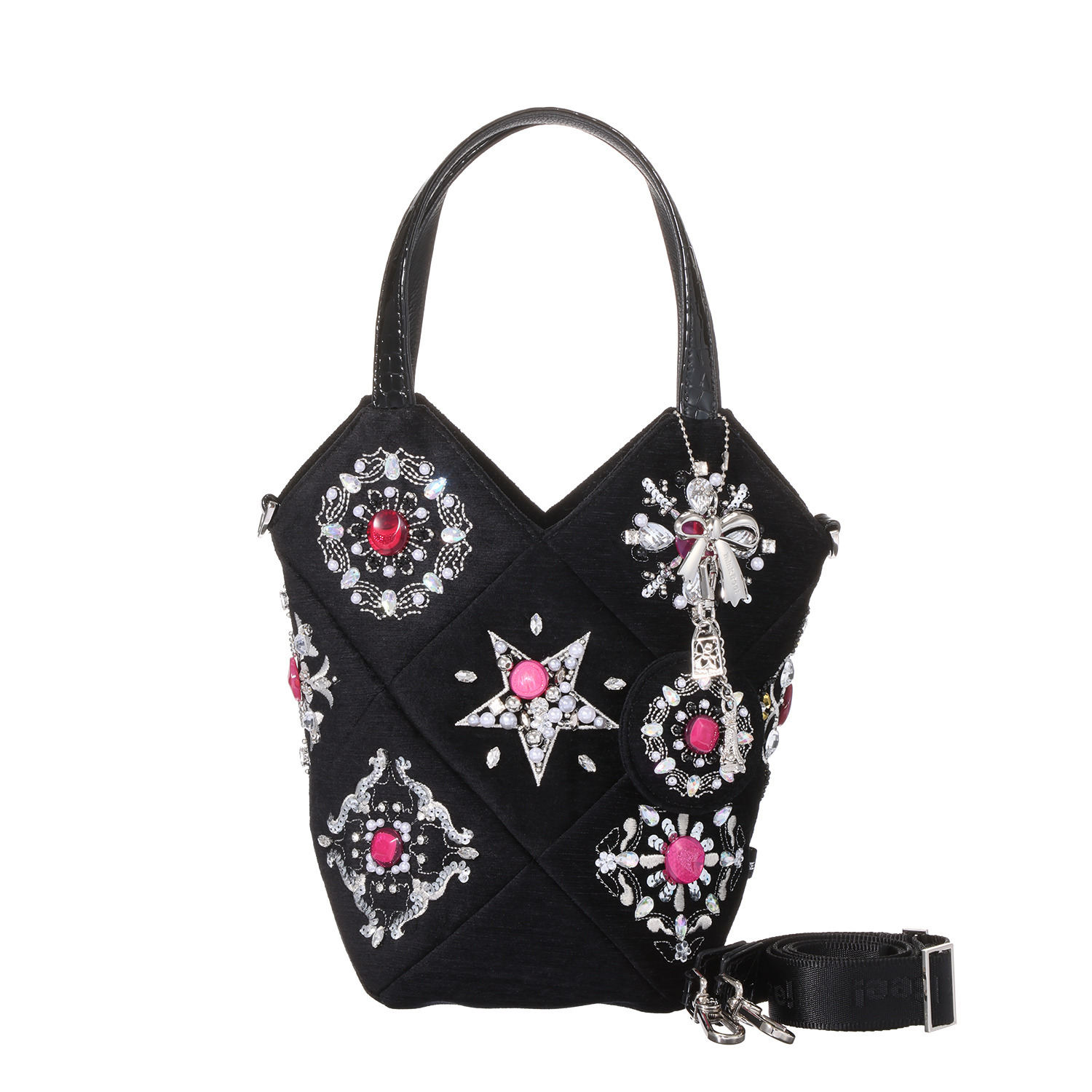 シンクビー！ チャーム付２ウェイバッグ “ピンクエンジェル 　フラワーハート”