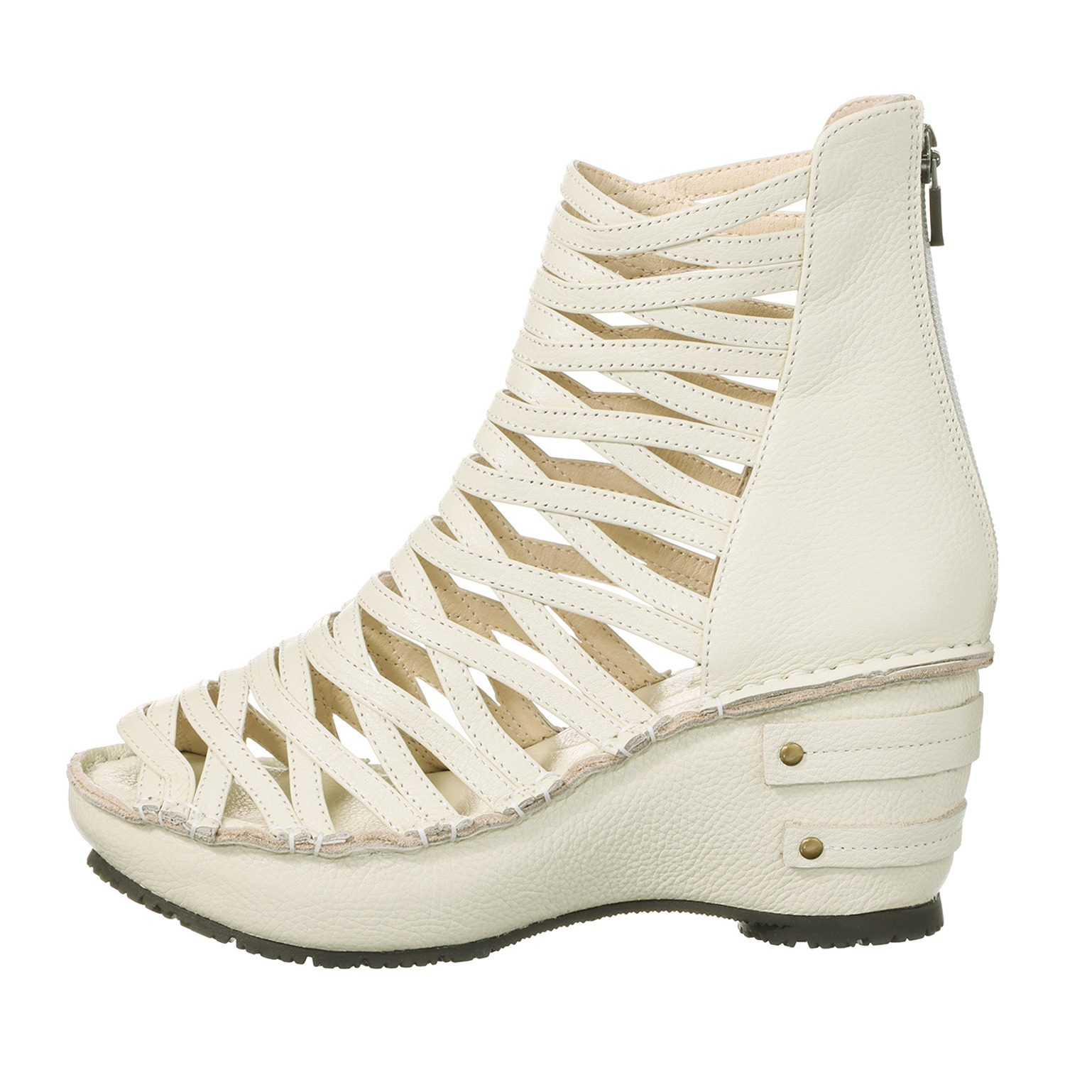 ヒナ　デイグリーン 日本製 ヒナの名作 匠の技が光る 牛革グラディエーター 厚底ブーティ