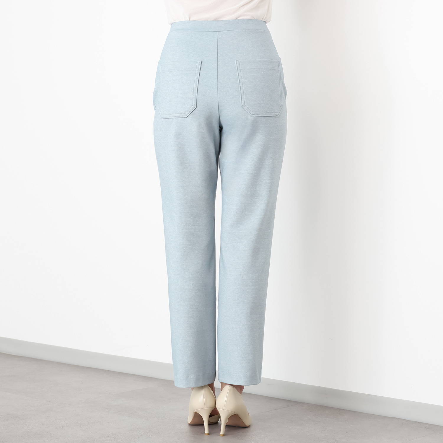 ピーツー 二代目大吟醸 綿混ストレッチ ストレートパンツ