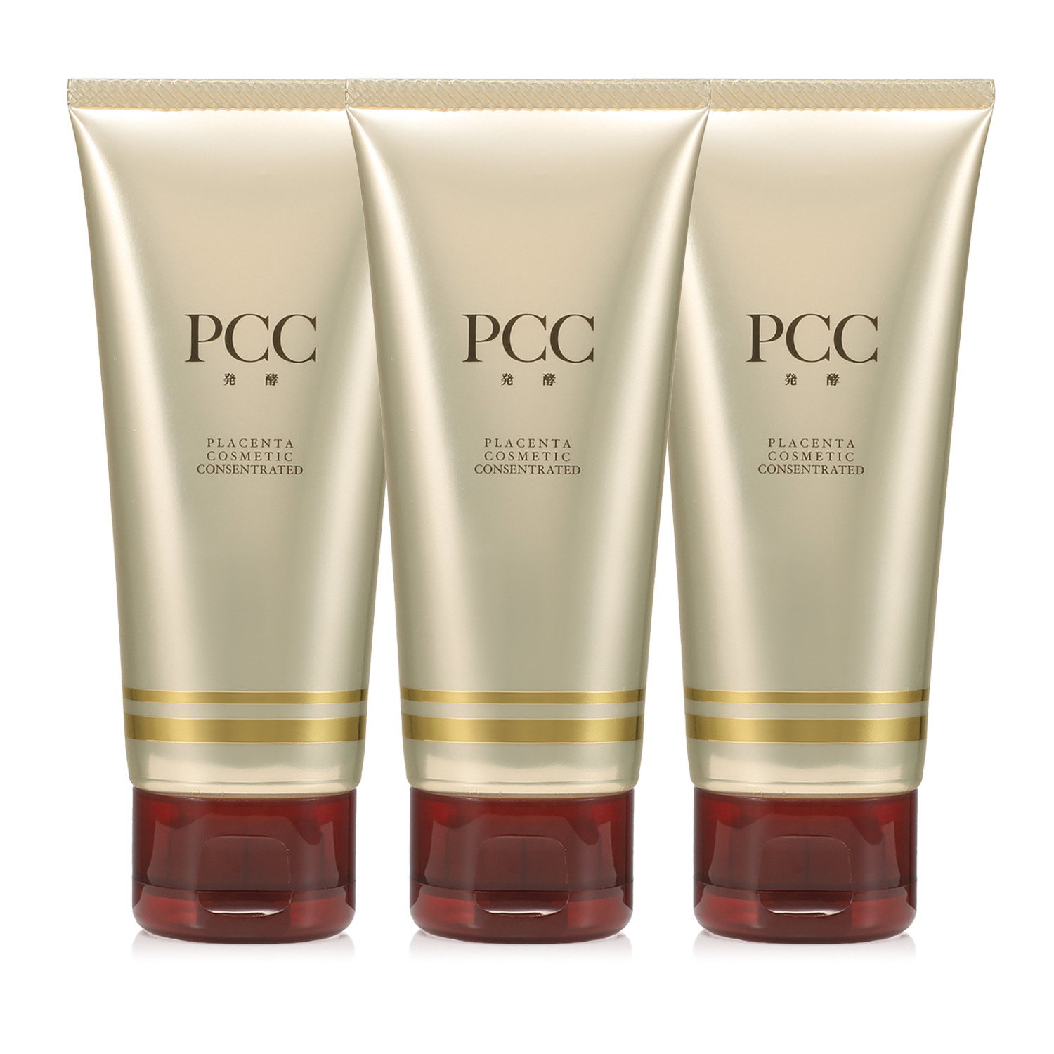 リニューアル前商品 感動の洗い上がり！ ハリ・ツヤ・潤いの プラセンタエキス配合 ＰＣＣ発酵プレミアム ホワイト・クリアソープ ３本セット