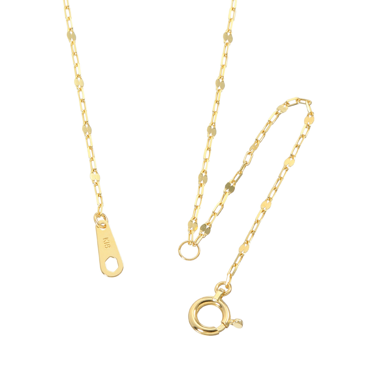 オーサムジュエリー １８Ｋ フローラルチェーン トゥインクルネックレス ＜プレミアムサイズ＞
