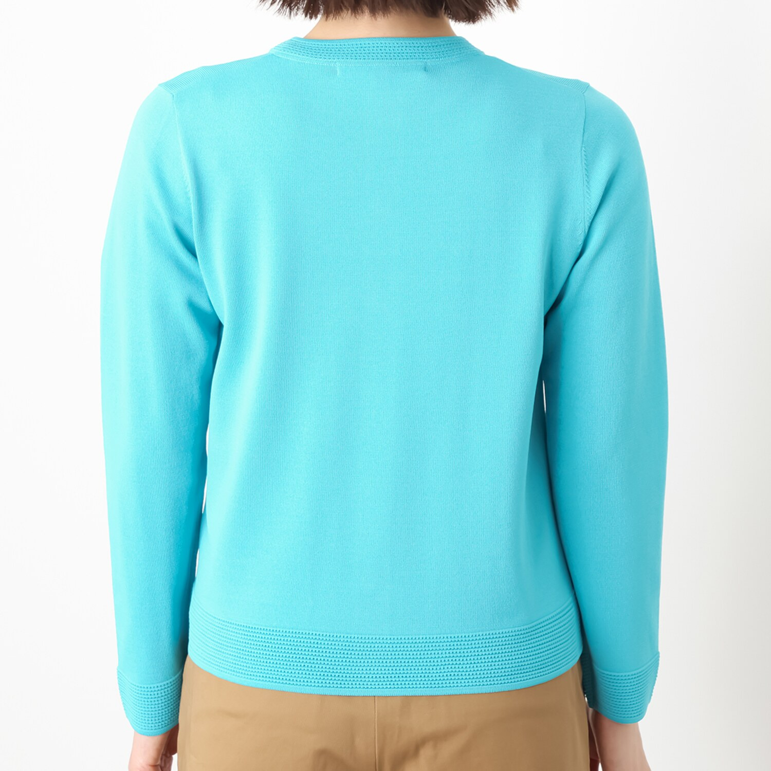 モカサン　ジュンコシマダ レーヨンナイロン 透かし編み カーディガン