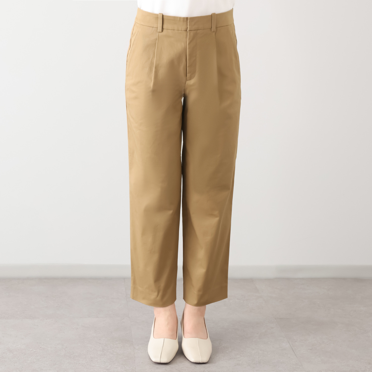 モカサン　ジュンコシマダ チノクロス タックパンツ