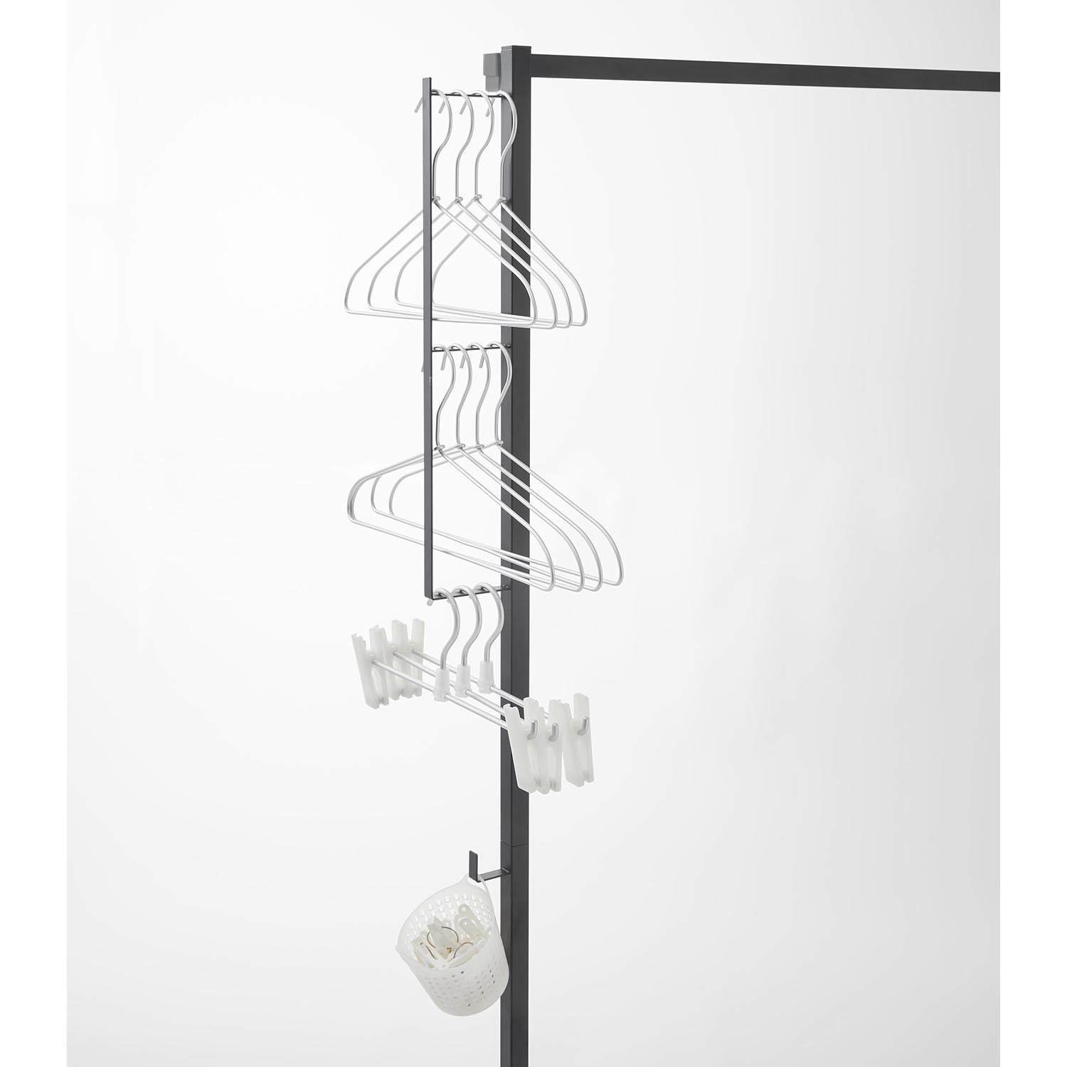 山崎実業　タワー サッと広げて簡単設置！ 折り畳み室内物干し ＜２連＞