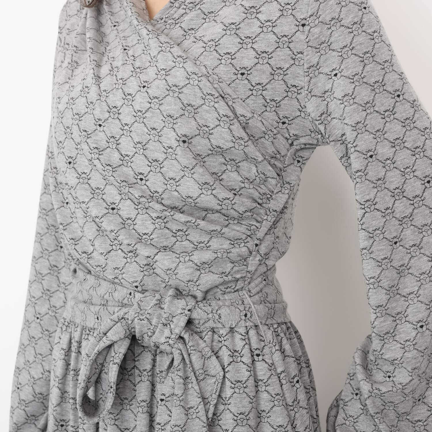 ホリーズ　アズ 共布ベルト付 カシュクールドレス