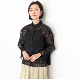 ラブソル 刺しゅうレース ブラウス