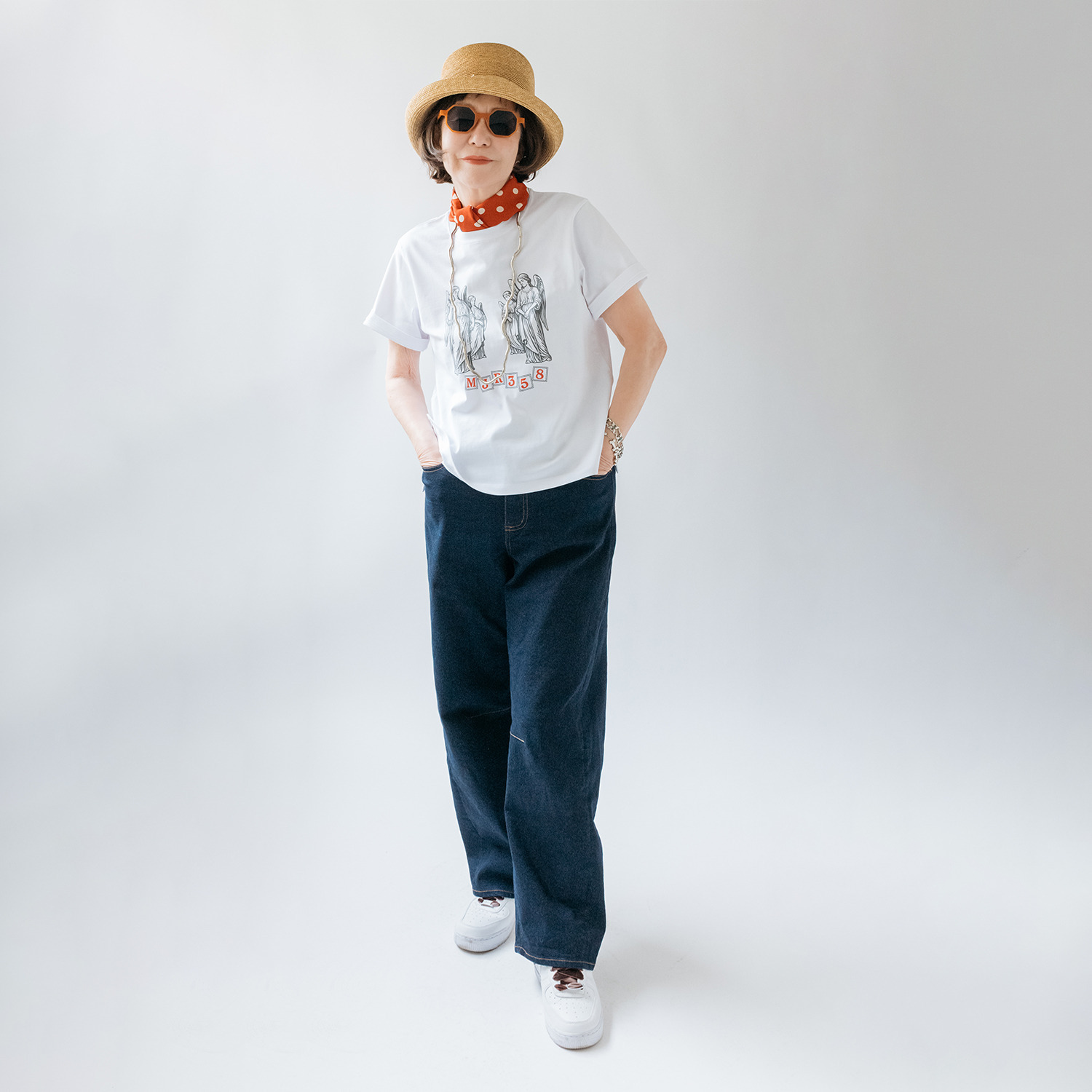 エムジェイアール　バイ マチコ　ジント　ロンドン カーブシルエット ストレッチデニムパンツ