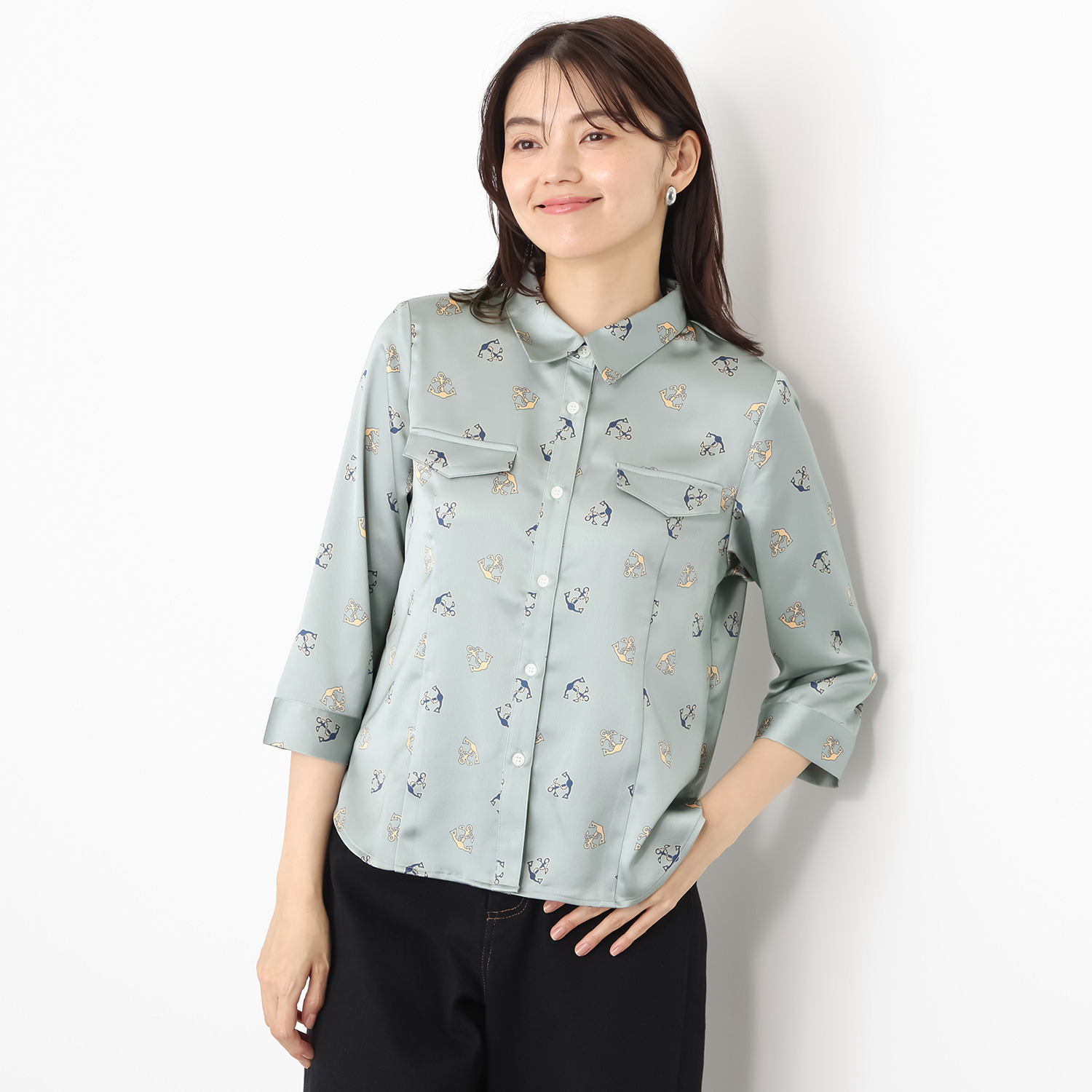 エムジェイアール　バイ マチコ　ジント　ロンドン オリジナルプリント シャツジャケット