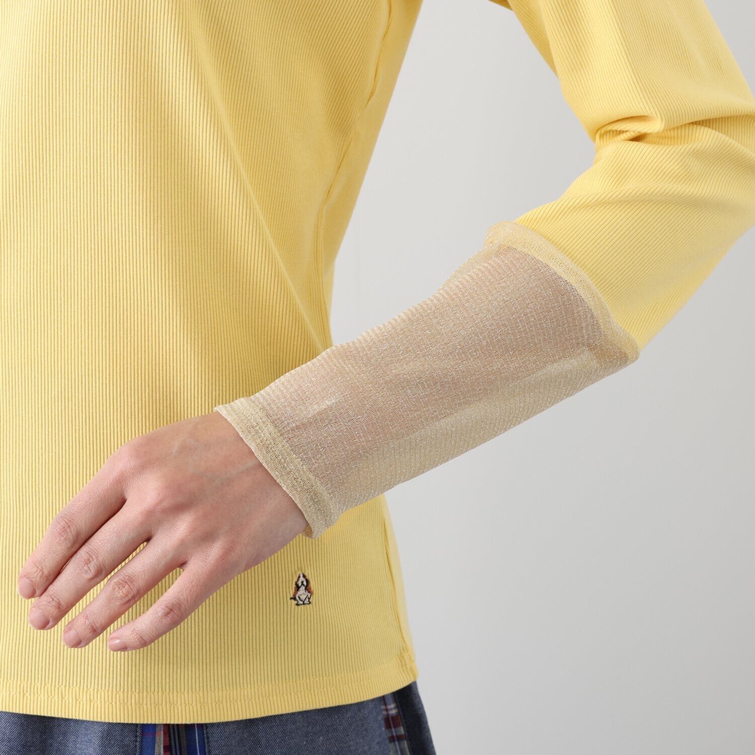 ハッシュパピー シアーコンビネーション ハイネックトップス