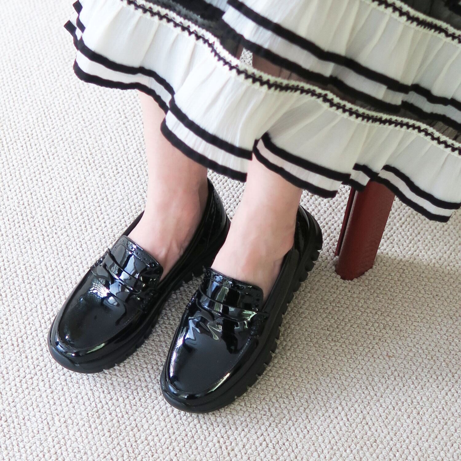 エンチャンテッド 防水　はっ水 晴雨兼用！ スニーカー感覚の 軽量コインローファー