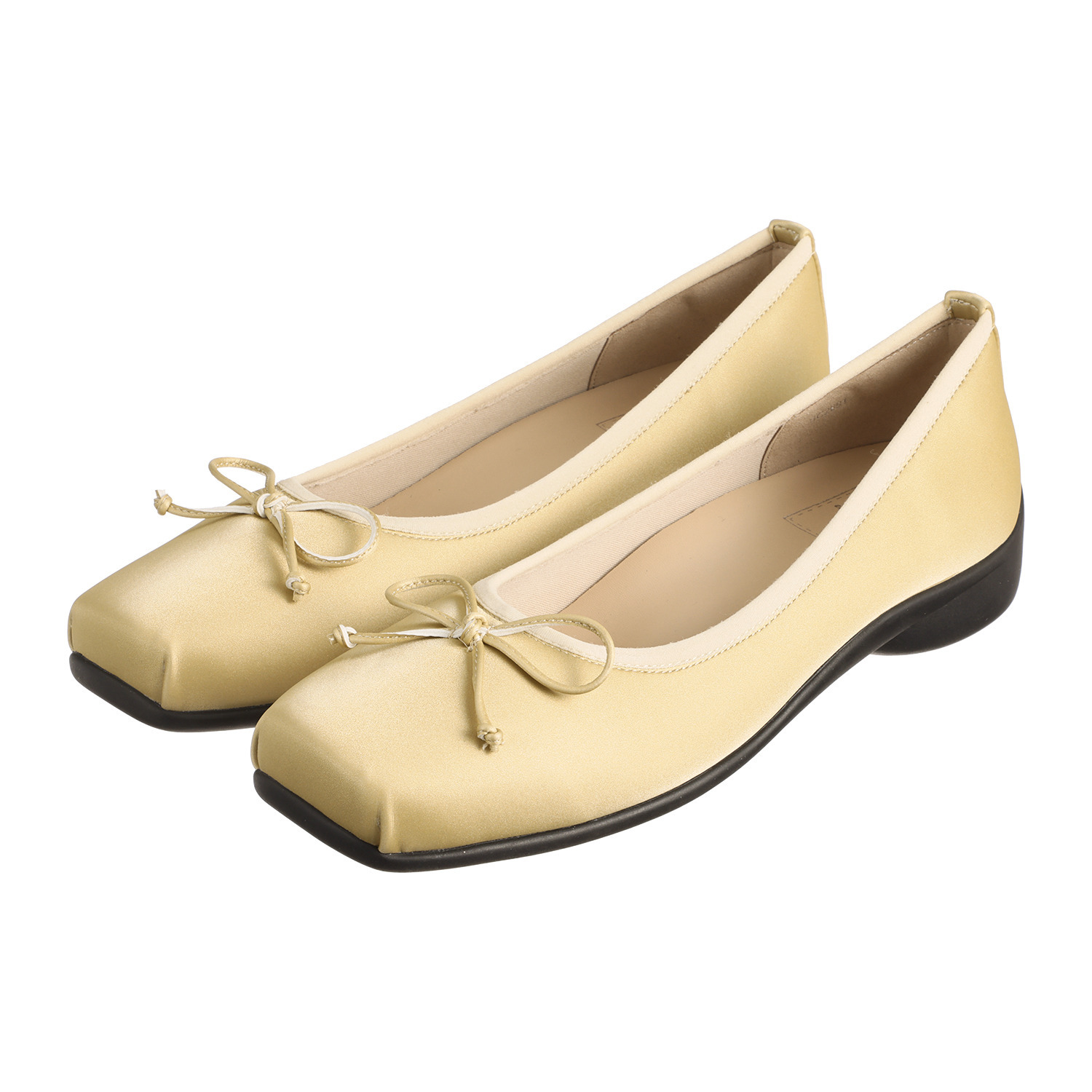 エンチャンテッド 防水　晴雨兼用！ サテン調合成皮革 バレエシューズ