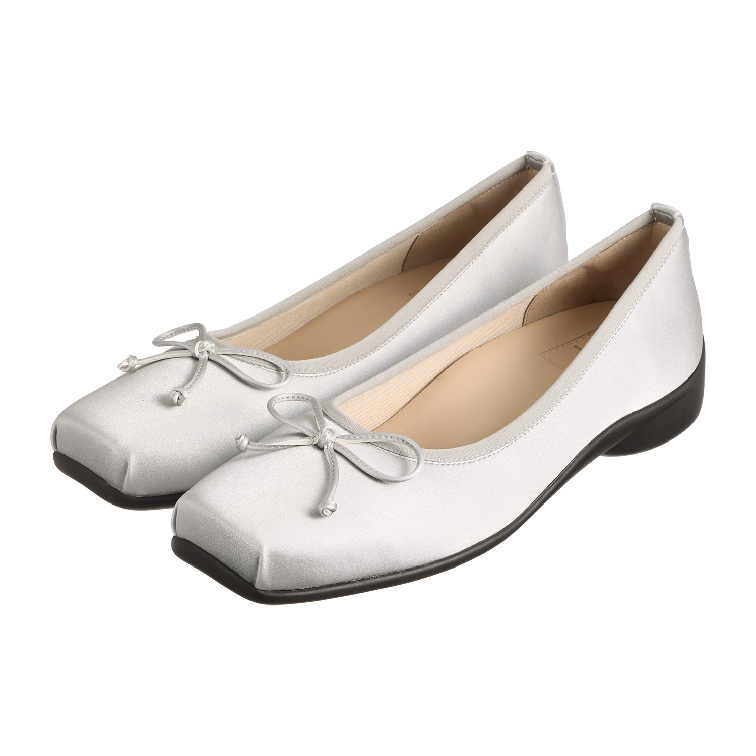 エンチャンテッド 防水　晴雨兼用！ サテン調合成皮革 バレエシューズ