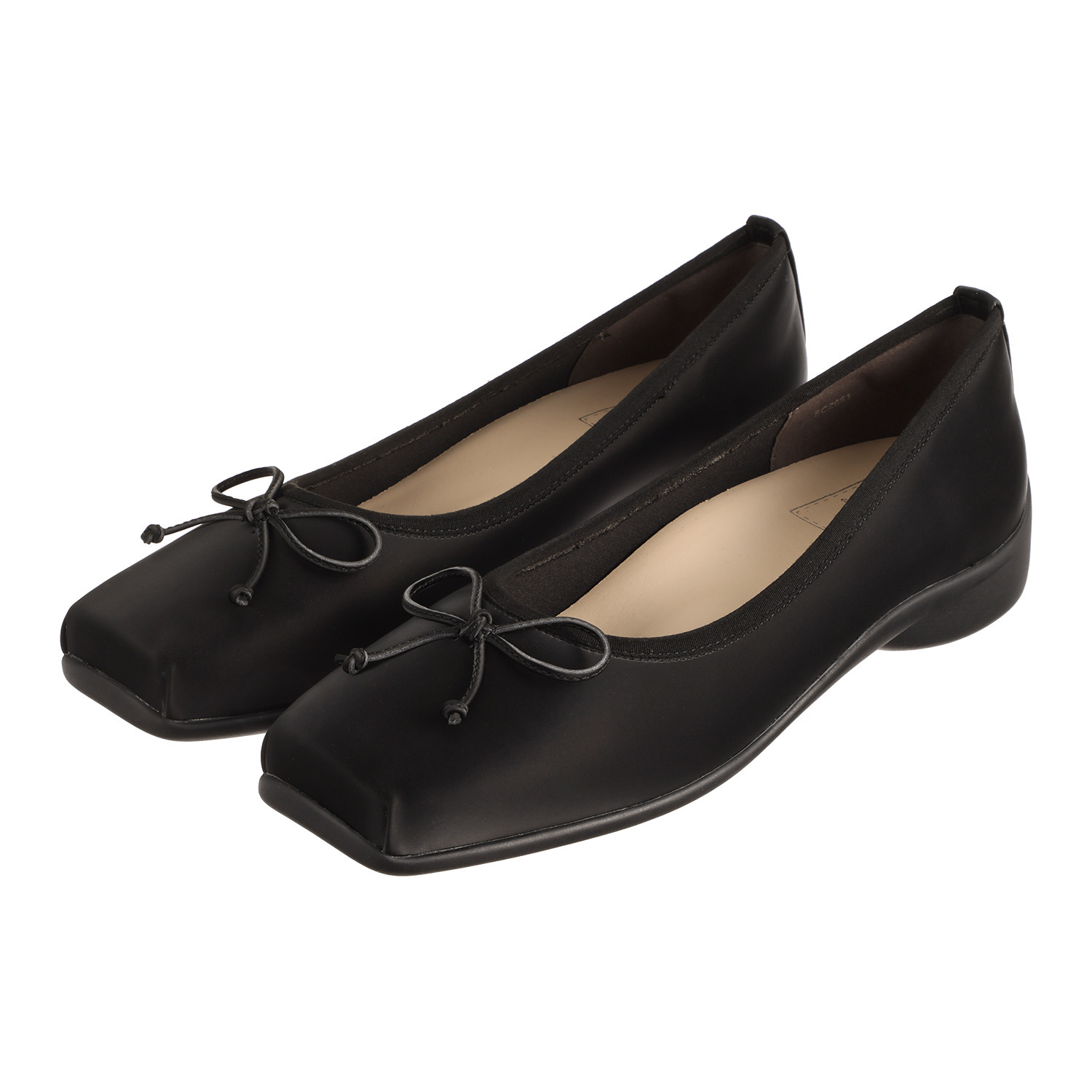 エンチャンテッド 防水　晴雨兼用！ サテン調合成皮革 バレエシューズ