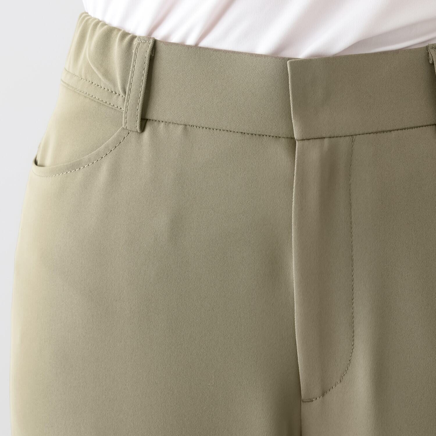 ミスキョウコ 日本製 マカロンツイル ワイドパンツ