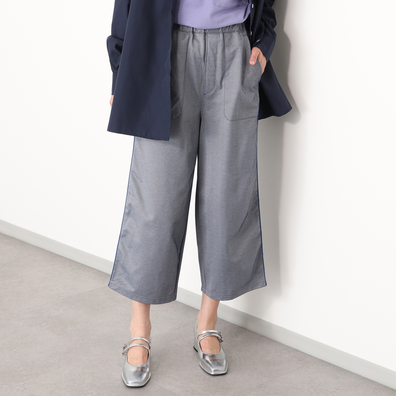 シロヤイチガントウキョウ ベルガモ ツイルワイドパンツ