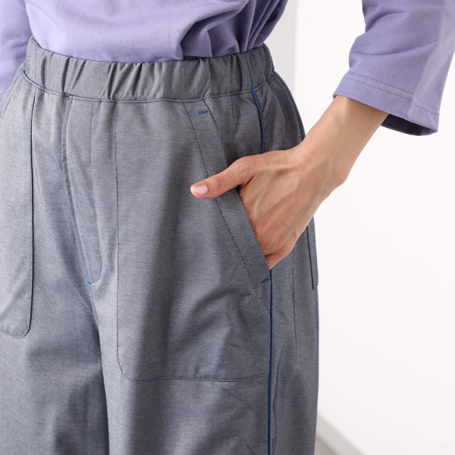 シロヤイチガントウキョウ ベルガモ ツイルワイドパンツ