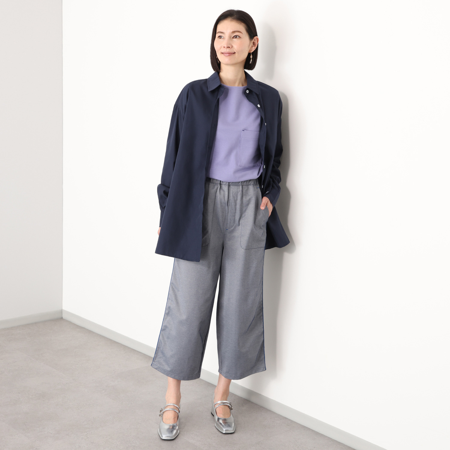 シロヤイチガントウキョウ ベルガモ ツイルワイドパンツ