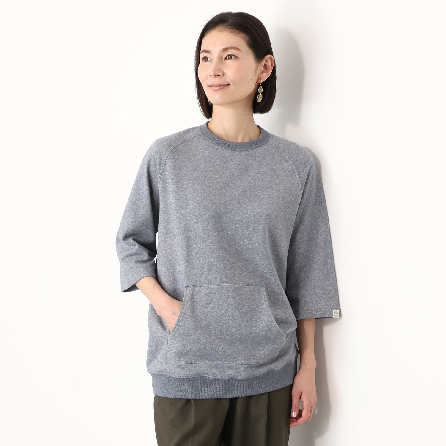 シロヤイチガントウキョウ 杢調ミニ裏毛 ビッグスウェットＴシャツ