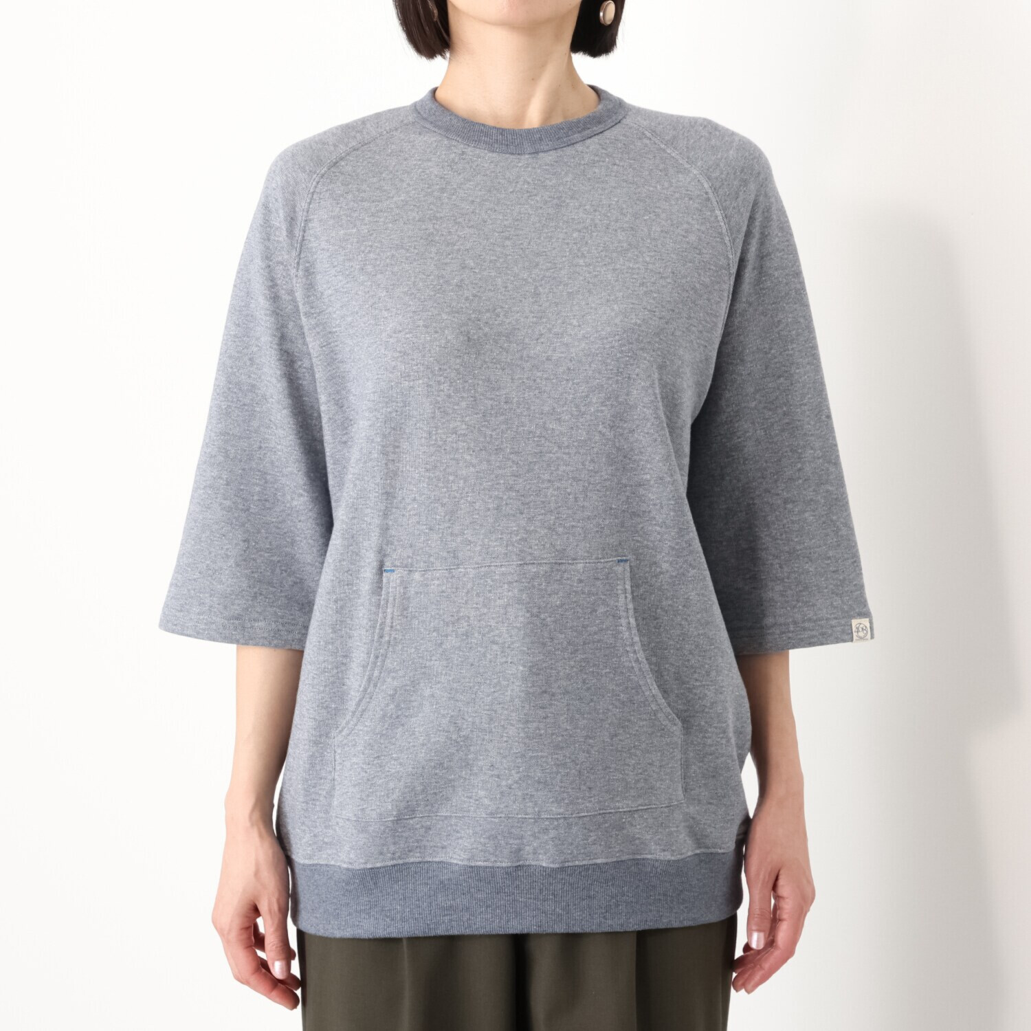 シロヤイチガントウキョウ 杢調ミニ裏毛 ビッグスウェットＴシャツ