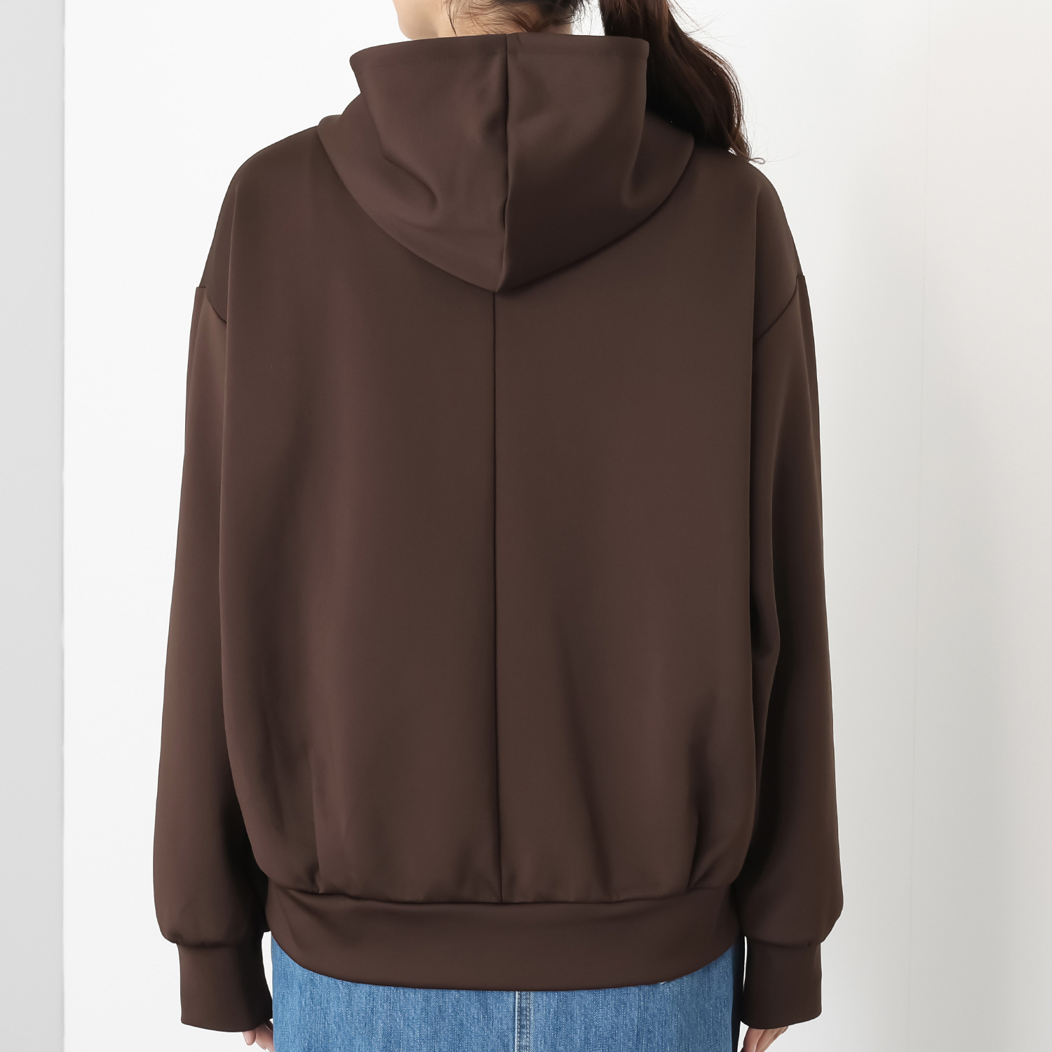 ラソエヌサーティスリー ディグリーズ ポンチ ゆったりシルエット イニシャル刺しゅう ダブルジップパーカー