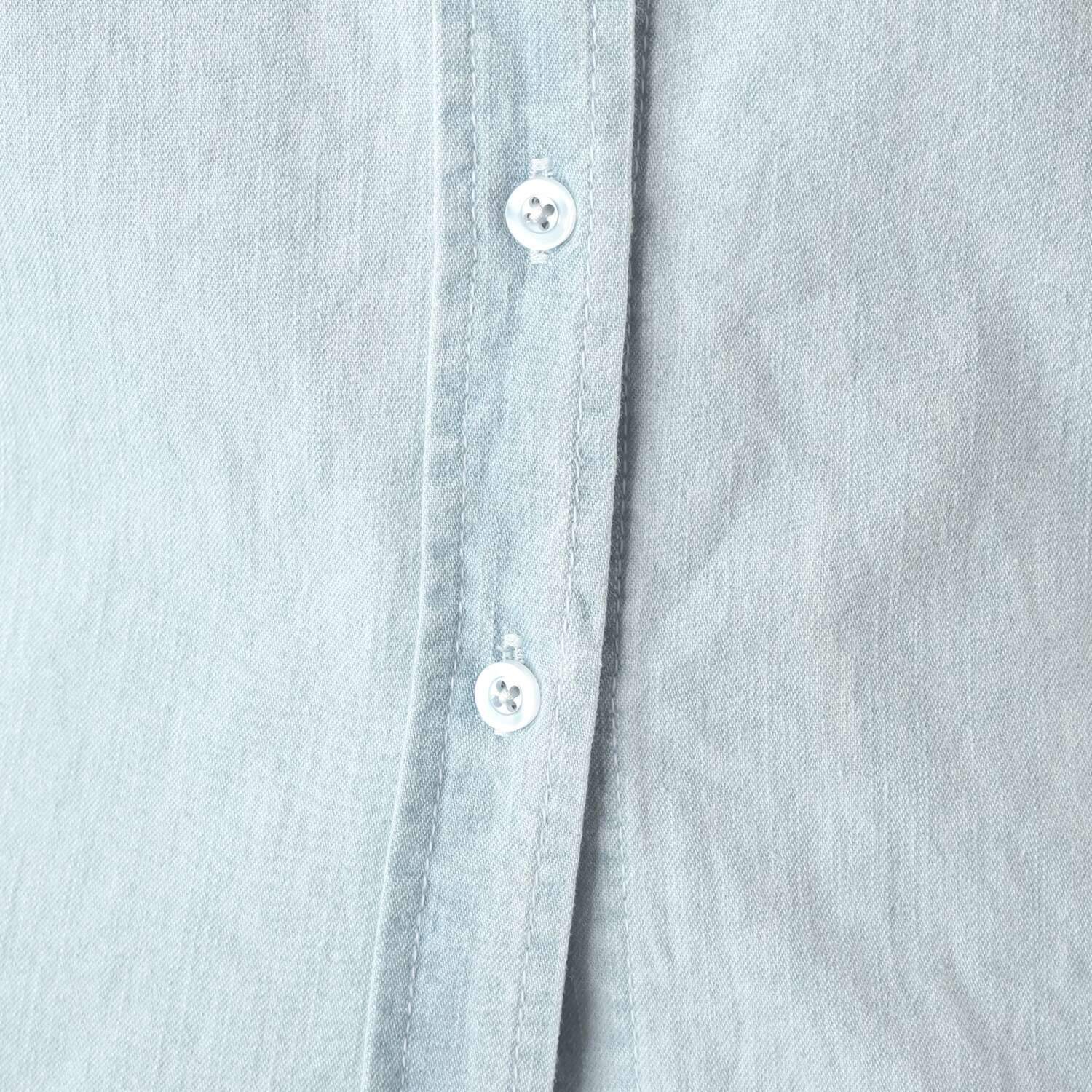 ラソエヌサーティスリー ディグリーズ 羽織りにも最適！ イニシャルロゴ ダンガリーシャツ