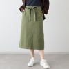 ラソエヌサーティスリー ディグリーズ バイオウォッシュ加工 ウエスト調整可能 ワークカーゴスカート