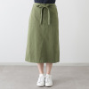 ラソエヌサーティスリー ディグリーズ バイオウォッシュ加工 ウエスト調整可能 ワークカーゴスカート