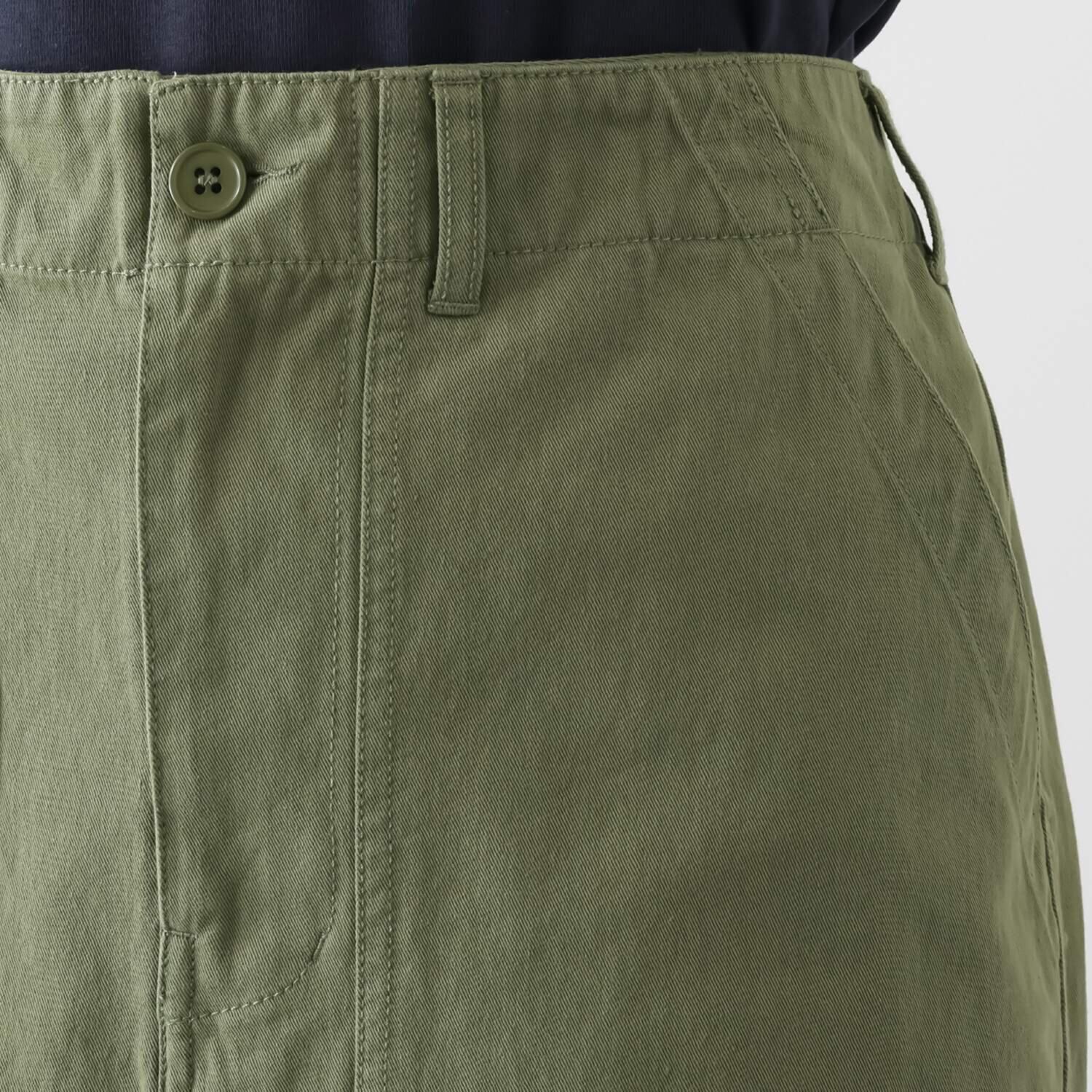 ラソエヌサーティスリー ディグリーズ バイオウォッシュ加工 ウエスト調整可能 ワークカーゴスカート