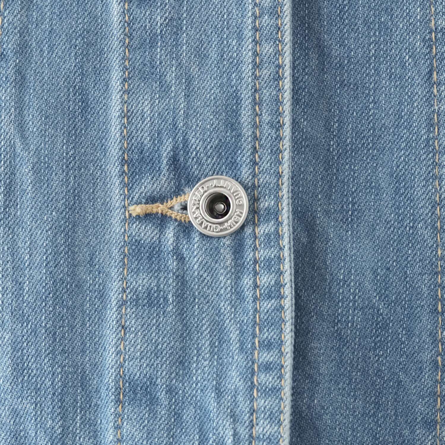 ラソエヌサーティスリー ディグリーズ バイオウォッシュ加工 立体ゆったりシルエット フレアースリーブ デニムジャケット