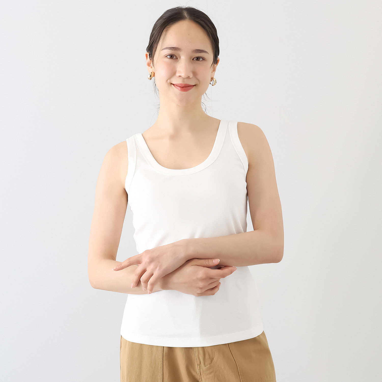 ラソエヌサーティスリー ディグリーズ フィット感抜群！ ストレッチフライス タンクトップ