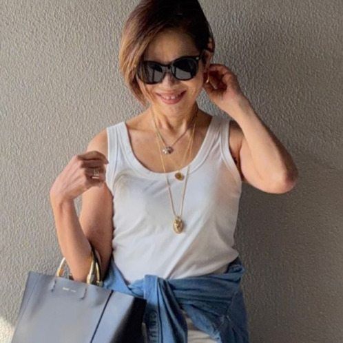 ラソエヌサーティスリー ディグリーズ フィット感抜群！ ストレッチフライス タンクトップ