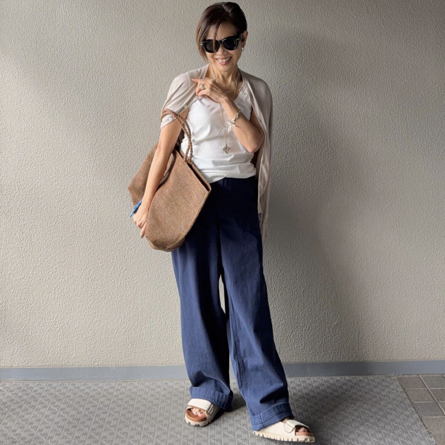 ラソエヌサーティスリー ディグリーズ フィット感抜群！ ストレッチフライス タンクトップ