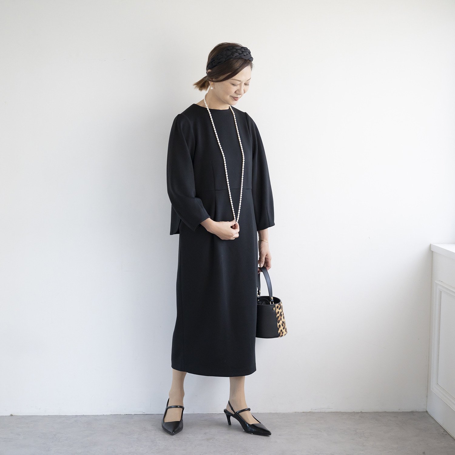 イロプライム 楽ちんきれい見え ナローワンピース